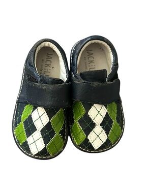 Jack & Lily Baby Moccasin Shoes Argyle Size 12-18 Months